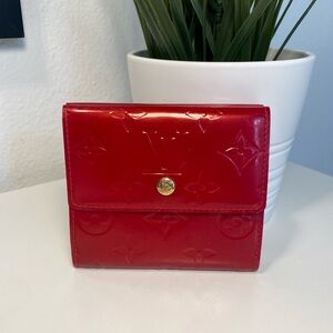 Louis Vuitton Monogram Vernis Leather Compact Elise Bifold Wallet